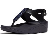 FitFlop Damen Sandalen Fino Crystal-Mix T-Strap Sandals IU5 Midnight Navy-42