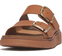 FitFlop Damen Sandalen Gen-FF Buckle Two-Bar Leather Slides HE8 Light Tan-39