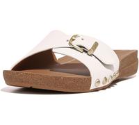 Fitflop Iqushion Adjustable Buckle Leather Slides WIT - Größe 36