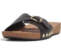 Fitflop Iqushion Adjustable Buckle Leather Slides Schwarz EU 39 Frau (Herstellerartikelnummer: HF1-001-EU39)
