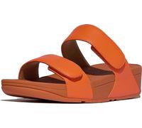 FitFlop Damen Sandalen Lulu Adjustable Leather Slides FV6 Satsuma-36