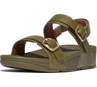 FitFlop Damen Sandalen Lulu Adjustable Sandal-Leather ES6 Camo-Green-37