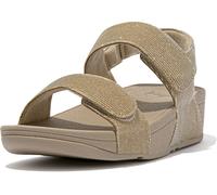 FitFlop Damen Sandalen Lulu Adjustable Shimmerlux Back-Strap Sandals GA2 Latte Beige-37