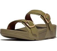 FitFlop Damen Sandalen Lulu Adjustable Slide-Leather ES7 Camo-Green-36