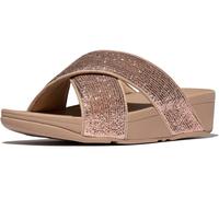 FitFlop Damen Sandalen Lulu Crinkled-Shimmer Cross Slides E1B