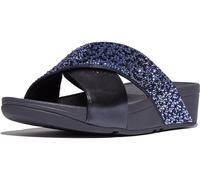 FitFlop Damen Sandalen Lulu Crystal-Mix Metallic Cross Slides JE2 Midnight Navy-38