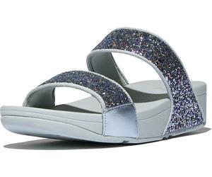 FitFlop Damen Sandalen Lulu Multi-Tonal Glitter Slides JE5 Quiet Blue-41
