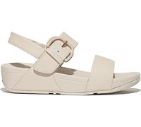 FitFlop Damen Sandalen Lulu Resin-Buckle Leather Back-Strap Sandals JE7 Paris Beige-42