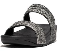 FitFlop Damen Sandalen Lulu Shimmerweave Slides GO2 Black Mix-37