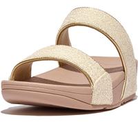 FitFlop Damen Sandalen Lulu Shimmerweave Slides GO2 Stone Beige Mix-42