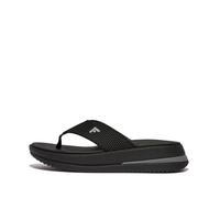 Fitflop Damen-Sandalen Surff, zweifarbig, Gurtband, Zehentrenner, Schwarz, 36 EU