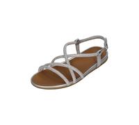 Fitflop Damen Sandaletten GRACIE CRYSTAL STRAPPY BACK-STRAP silver, Größe:39 EU