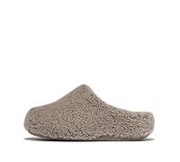 Fitflop Damen Shuv Curly-Shearling Clogs Holzschuh, Taupe, 42 EU