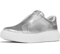 FitFlop Damen Sneaker Rtg Leather Laceless Sneakers E4T Silver-40
