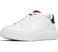 FitFlop Damen Sneaker Rtg Sequin-Backtab Leather Sneakers E4S Urban White/Ruby-39