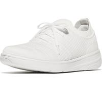 Fitflop Damen Super-q Knit Slip-on Laced Sneakers Sneaker, weiß, 42 EU