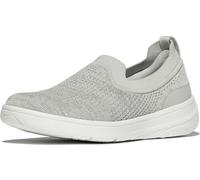 FitFlop Damen Sneakers Super-Q Knit Slip-Ons JI1 Arctic Grey/Silver-37
