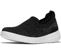 FitFlop Damen Sneakers Super-Q Knit Slip-Ons JI1 Black/Silvereen-36