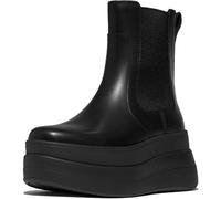 FitFlop Damen Stiefel F-Mode Stack Leather Chelsea Boots E2J