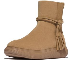 FitFlop Damen Stiefel IQ-Comff Tassel Suede Short Boots E3B Camel-41
