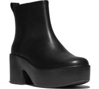 FitFlop Damen Stiefel Platfforms Leather Heeled Ankle Boots E4Z All Black-41