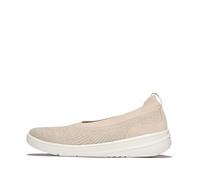 Fitflop Damen Super-Q Knit Ballerinas, Steinbeige/Platino, 36 EU, Stone Beige Platino, 36 EU