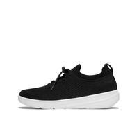 Fitflop Damen Super-q Knit Slip-on Laced Sneakers Sneaker, Schwarz, 41 EU