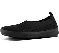 FitFlop Damen Uberknit Ballerina With Bow Geschlossene Ballerinas, Schwarz, 38 EU