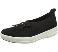 FitFlop Damen Uberknit Ballerina With Bow Geschlossene Ballerinas, Schwarz (Black), 37.5 EU