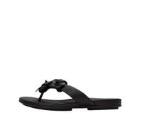 Fitflop Damen Zehentrenner GRACIE FLOWER LEATHER black, Größe:43 EU