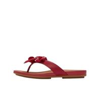 Fitflop Damen Zehentrenner GRACIE FLOWER LEATHER burnt berry, Größe:38 EU