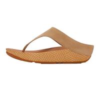 Fitflop Damen Zehentrenner LULU LUX GRAPHIC-WEAVE SUEDE cappuccino, Größe:39 EU