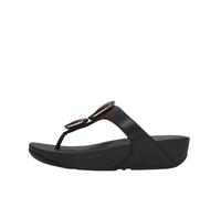 Fitflop Damen Zehentrenner LULU MARBLED-STONE TOE-POST black, Größe:37 EU