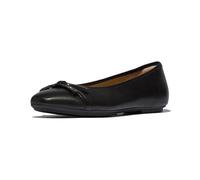 Fitflop Delicato Damen Ballerinas aus Leder mit glitzernder Schleife, Schwarz, 5.5 UK Narrow