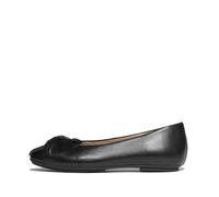 Fitflop Delicato Damen Soft-Twist Leder Ballerinas, Schwarz, 39 EU