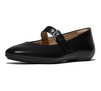 Fitflop DELICATO Damen Mary Janes Flach, Leder, Schwarz, 38 EU, Schwarz, 5 UK Narrow