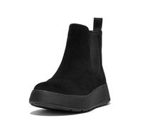 Boots FitFlop F-Mode Suede Flatform Chelsea Boots Women All Black-Schuhgröße 39