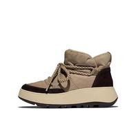 Fitflop Damen F-Mode W/Resistant Biofleece Mesh Flatform Booties Stiefelette, Taupe, 37 EU