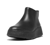 Stiefeletten FitFlop F-Mode Leather Flatform Zip Ankle Boots Damen All Black-Schuhgröße 38
