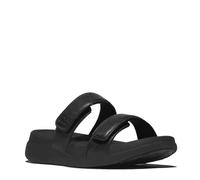 Fitflop Damen F-Mode Go Adjustable Flatform Two-bar Slides Schiebe-Sandalen, Schwarz, 37 EU