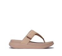 Fitflop F-mode Go Damen-Sandalen mit flachem Zehensteg, beige, 39 EU