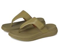 Fitflop F-mode Go Damen-Sandalen mit flachem Zehensteg, olivgrün, 39 EU