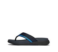 Fitflop F-mode Go Herren-Sandalen mit tonalem Rand, Gurtband, Zehensteg-Sandalen, navy, 43 EU