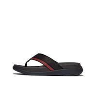 Fitflop F-mode Go Herren-Sandalen mit tonalem Rand, Gurtband, Zehensteg-Sandalen, Schokoladenbraun, mehrfarbig, 45 EU