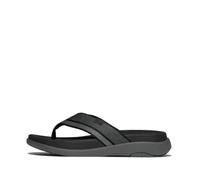 Fitflop F-mode Go Herren-Sandalen mit tonalem Rand, Gurtband, Zehensteg-Sandalen, Schwarz Mix, 42 EU
