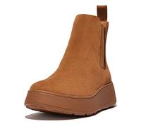 Fitflop F-Mode Leder Flatform Chelsea Boots Aus Hellbraunem Veloursleder 36 Light TAN