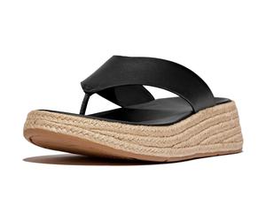 Fitflop F-Mode Zehentrenner Leder Herren Schwarz Clogs EU 42 / UK 8