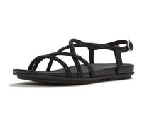 Fitflop Fino Zehentrenner Leder Damen Sandalen All Black EU 39/UK 6