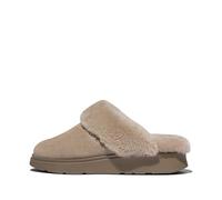 Fitflop Gen-ff Damen-Hausschuhe, Lammfellkragen, Wildleder, Slipper, Taupe, 36 EU