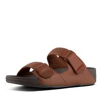 Fitflop Herren Gogh MOC Slide-Leather Sandalen, Dark Tan, 41 EU